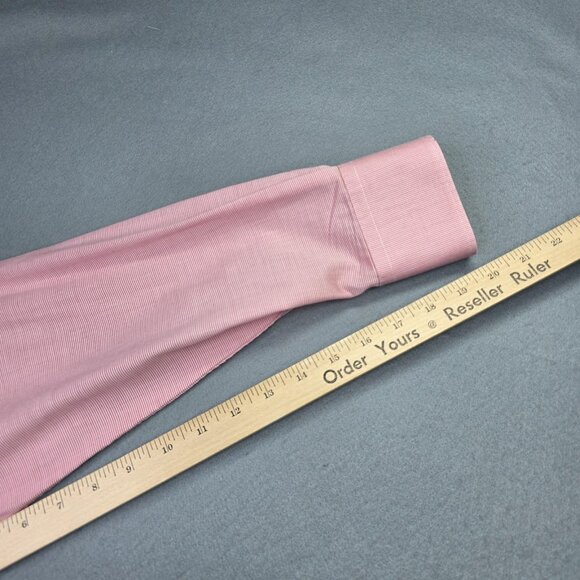 Lacoste Shirt Men 42 Large Red Micro Check Button Down Long Sleeve France Preppy - Picture 10 of 13